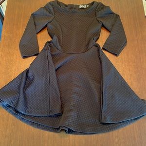 Black quilted dress